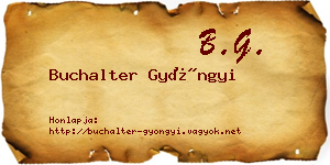 Buchalter Gyöngyi névjegykártya